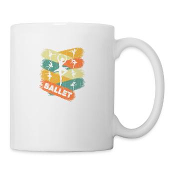 Retro Ballet Dancer - Coffee/Tea Mug - white - Right