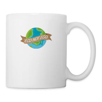 Eco Not Ego Earth Day - Coffee/Tea Mug - white - Right