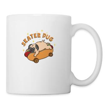 Skater Pug - Coffee/Tea Mug - white - Right