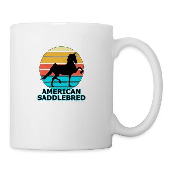 World Champion Saddlebred Training 5 Gaited Horses - Coffee/Tea Mug - white - Right