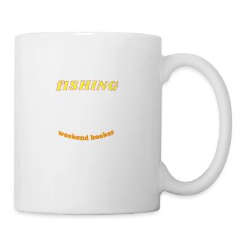 Fishing Lifestyle weekend hooker - Coffee/Tea Mug - white - Right