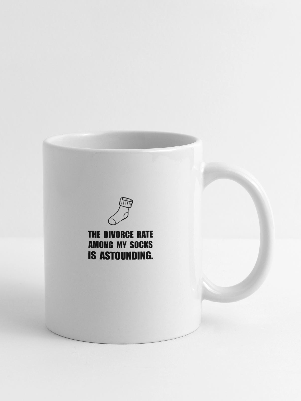 Sock Divorce Rate - Coffee/Tea Mug - white - Right