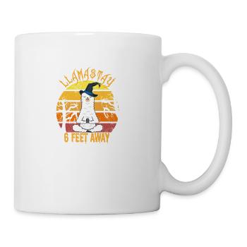Halloween Llamastay 6 Feet Away - Coffee/Tea Mug - white - Right