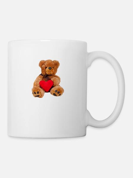 Teddy valentine - Coffee/Tea Mug - white