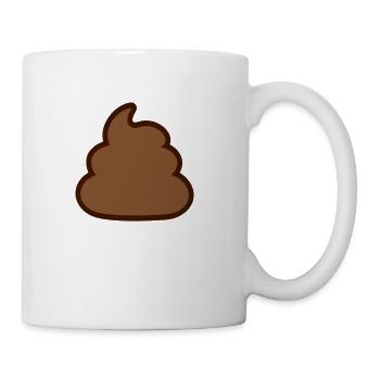 shit pile disgusting icon - Coffee/Tea Mug - white - Right