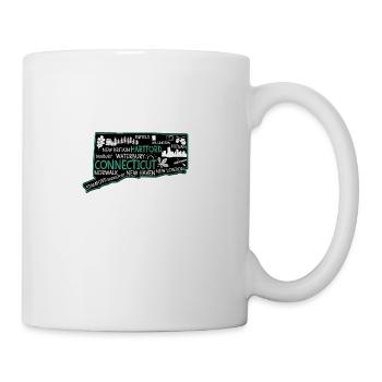 Connecticut Hartford cute map Waterbury New Haven - Coffee/Tea Mug - white - Right