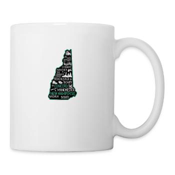 New Hampshire Concord cute map Conway Hanover - Coffee/Tea Mug - white - Right
