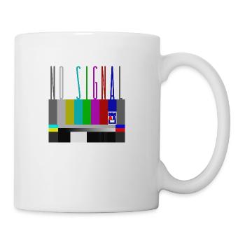 No signal TV screen SMPTE color bars - Coffee/Tea Mug - white - Right