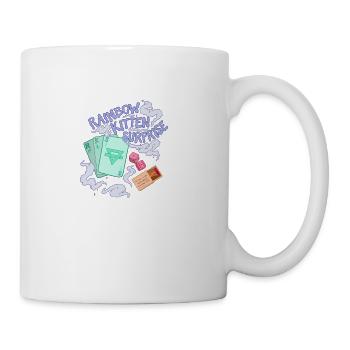 rainbow kitten surprise - Coffee/Tea Mug - white - Right