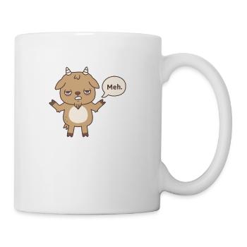 Bored Goat Goes Meh Funny Doodle - Coffee/Tea Mug - white - Right
