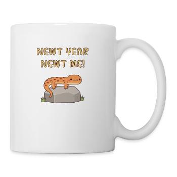 Cute Newt Year Newt Me New Year Pun - Coffee/Tea Mug - white - Right