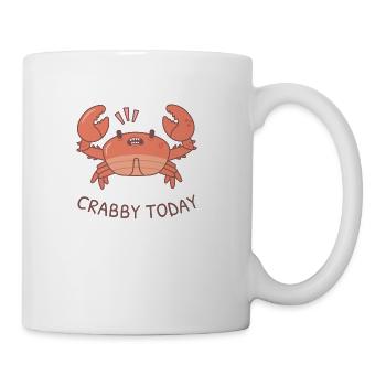 Funny Crabby Today Grouchy Crab Pun - Coffee/Tea Mug - white - Right
