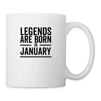 Legends Are Born in January - Coffee/Tea Mug - white - Right