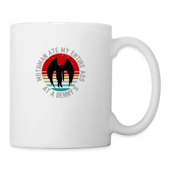 Mothman Ate My Entire Ass cryptozoology - Coffee/Tea Mug - white - Right