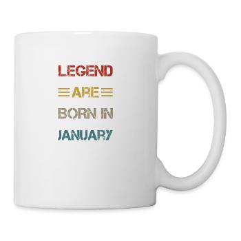 Legends Are Born In January - Coffee/Tea Mug - white - Right