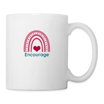 Encourage Viva Magenta Boho Rainbow - Coffee/Tea Mug - white - Right