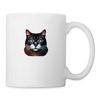 Blue cat - Coffee/Tea Mug - white - Right