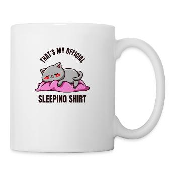 Sleeping Cute Cat Sleep Outfit - Coffee/Tea Mug - white - Right