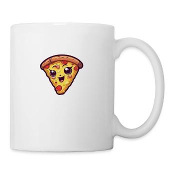 cute pizza slice - Coffee/Tea Mug - white - Right
