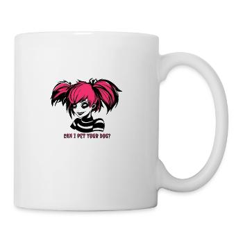Can I Pet Your Dog Creepy Tee shirt - Coffee/Tea Mug - white - Right