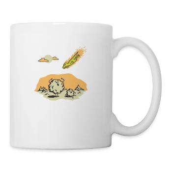Dinosaur Meteor - Coffee/Tea Mug - white - Right