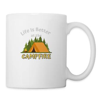 Life Is Better At The Campfire - Coffee/Tea Mug - white - Right