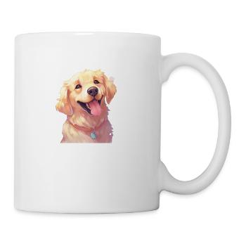 Golden Retriever Art - Coffee/Tea Mug - white - Right