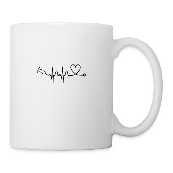 Stethoscope Heartbeat Stethoscope Gift for Doctor - Coffee/Tea Mug - white - Right