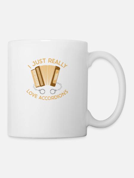 I Love Accordions Color - Coffee/Tea Mug - white