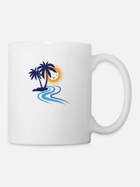 Summer - palm tree - Coffee/Tea Mug - white