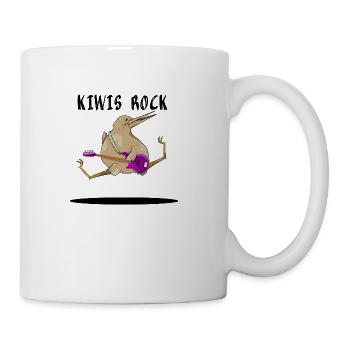 Kiwi Bass Player - Coffee/Tea Mug - white - Right