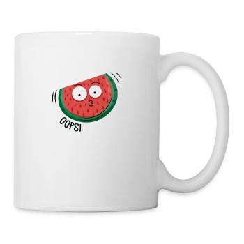 OOPS, Slice the day!, watermelon slices - Coffee/Tea Mug - white - Right