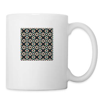 Tiles Seamless Pattern Motif Geometric Modern Art - Coffee/Tea Mug - white - Right