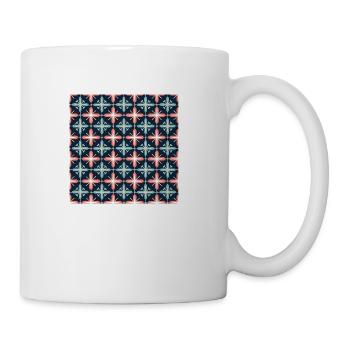 Tiles Seamless Pattern Motif Geometric Modern Art - Coffee/Tea Mug - white - Right