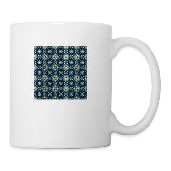 Tiles Seamless Pattern Motif Geometric Modern Art - Coffee/Tea Mug - white - Right