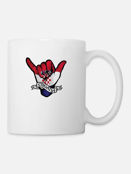 Croatia Shaka - Coffee/Tea Mug - white