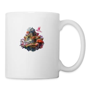 House on mountain - Coffee/Tea Mug - white - Right