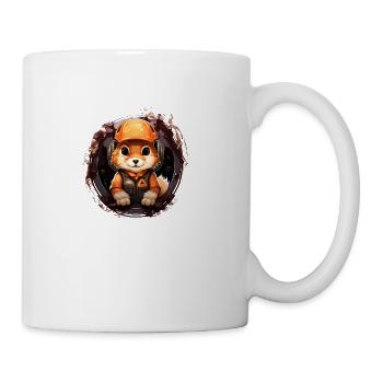 Squirrel at Work - Coffee/Tea Mug - white - Right