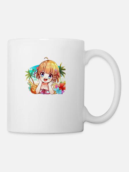 Cute Summer Girl - Coffee/Tea Mug - white