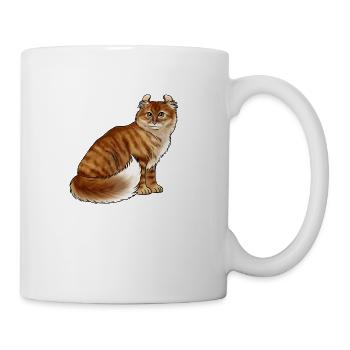Cat American Curl Orange Tabby - Coffee/Tea Mug - white - Right