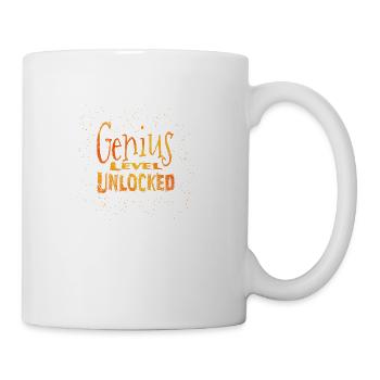 genius level unlocked - Coffee/Tea Mug - white - Right
