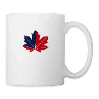 red maple leaf - Coffee/Tea Mug - white - Right