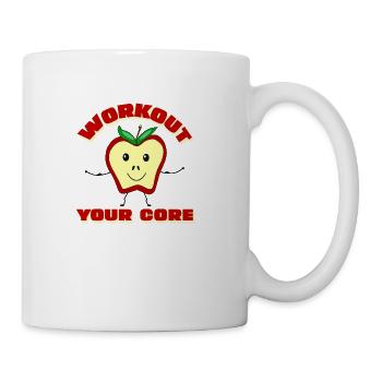 Workout Your Apple Core - Coffee/Tea Mug - white - Right