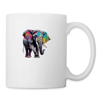Elephant Colorfull Elephant Color Splash Elephant - Coffee/Tea Mug - white - Right