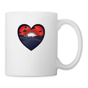 Red and blue - Coffee/Tea Mug - white - Right