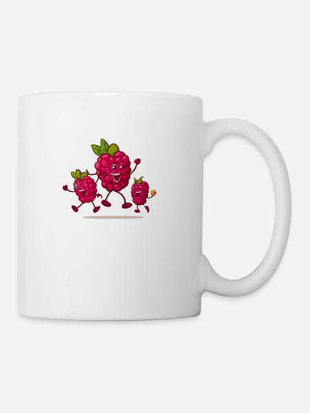 Berrylicious Playful Raspberries - Coffee/Tea Mug - white