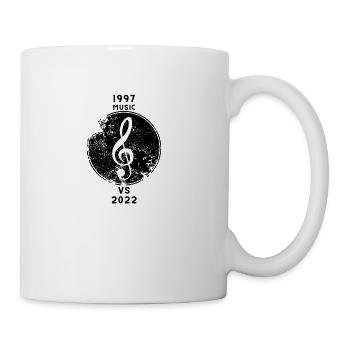 1997 music VS 2022 music - Coffee/Tea Mug - white - Right