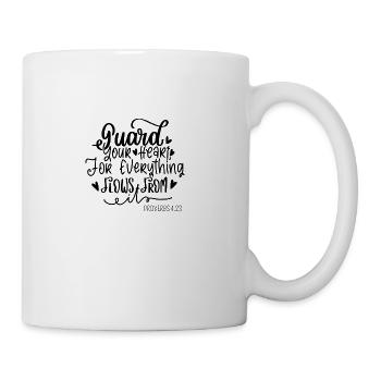 Guard your heart - Coffee/Tea Mug - white - Right