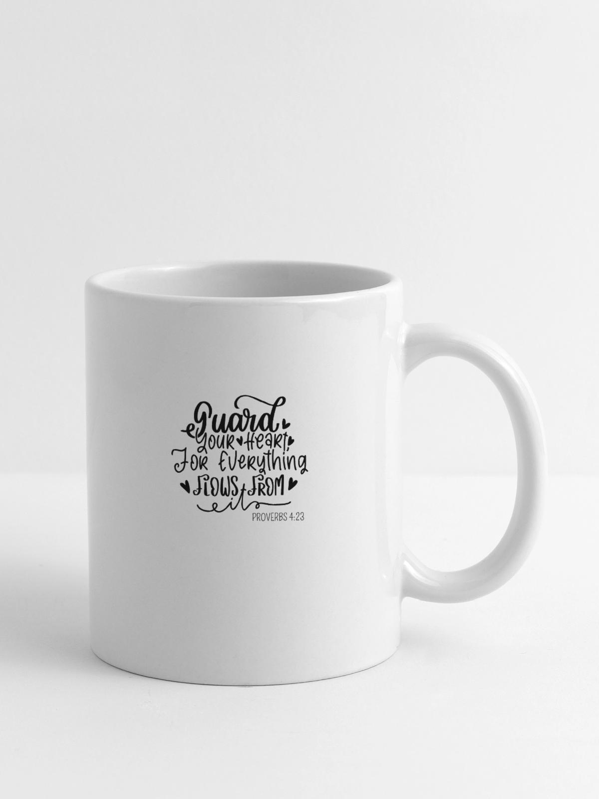 Guard your heart - Coffee/Tea Mug - white - Right