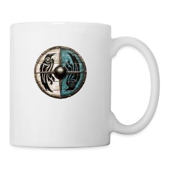 Viking Shield Raven - Coffee/Tea Mug - white - Right